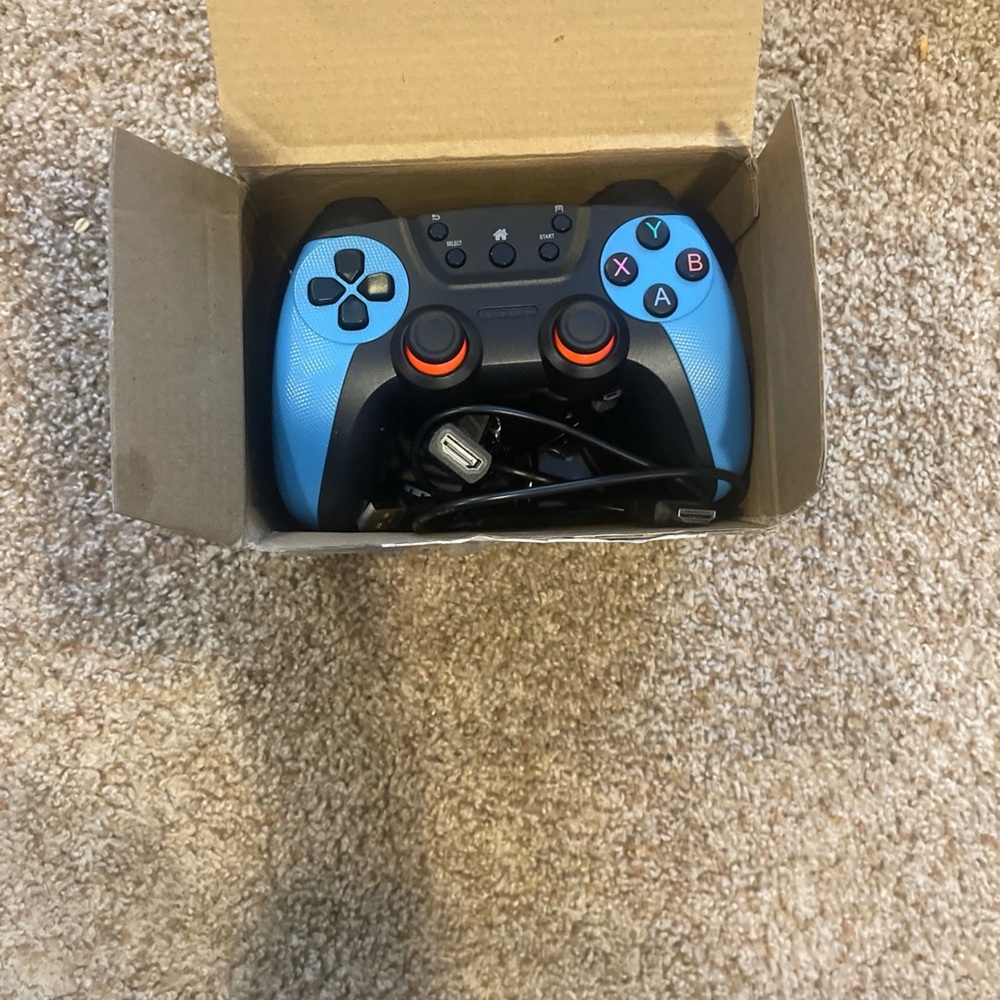 Blue Wireless Game Controller